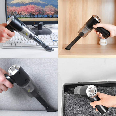 🔥 OFERTA POR TIEMPO LIMITADO: Mini Aspiradora 3 en 1 Recargable – Portátil para Hogar, Oficina y Auto 🧹✨